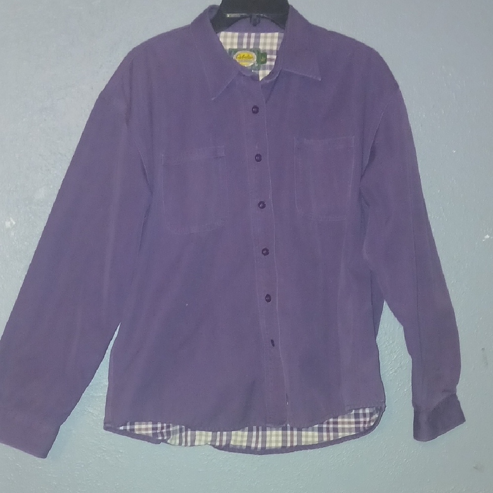 Cabela's Purple Casual Button-Down Shirt